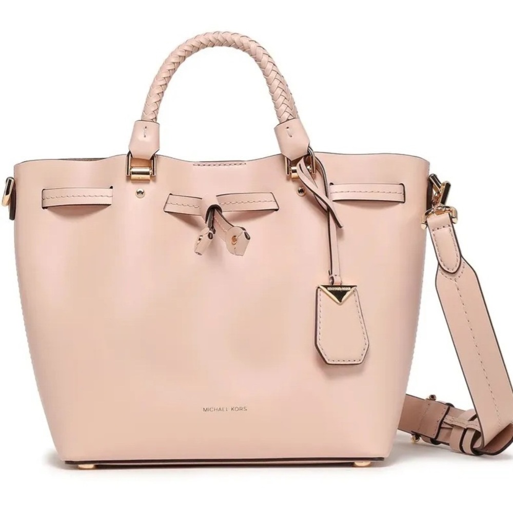 MICHAEL KORS Genuine Lthr Blakely Medium Bucket Shoulder Bag/Handbag Soft Pink